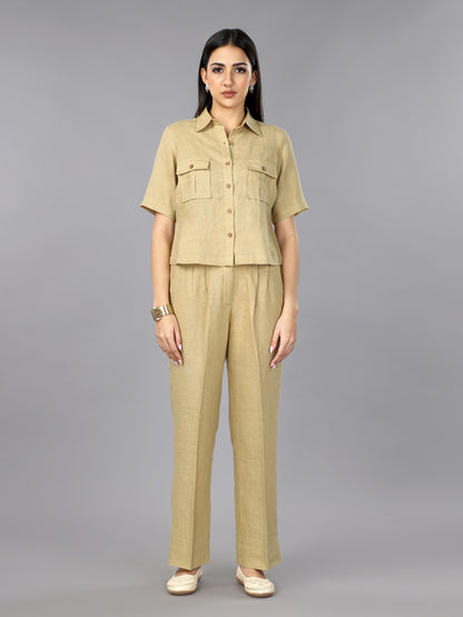 Biscoff Linen Shirt & Pant Set