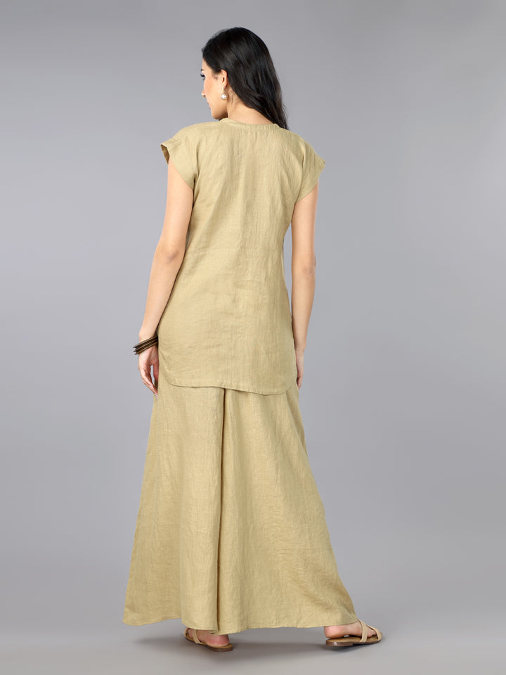 Biscoff Linen Top & Palazzo Set