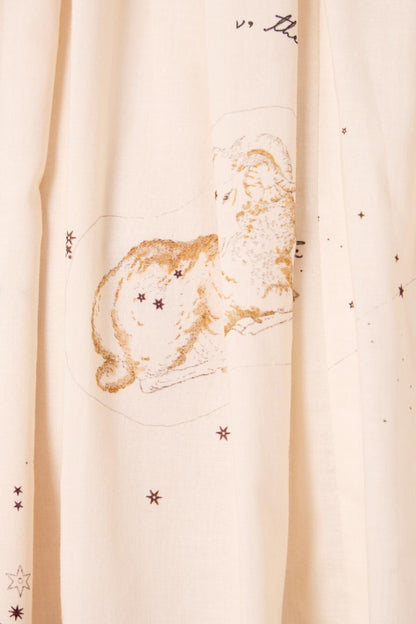 Naiara Zodiac Print Cotton Maxi Dress