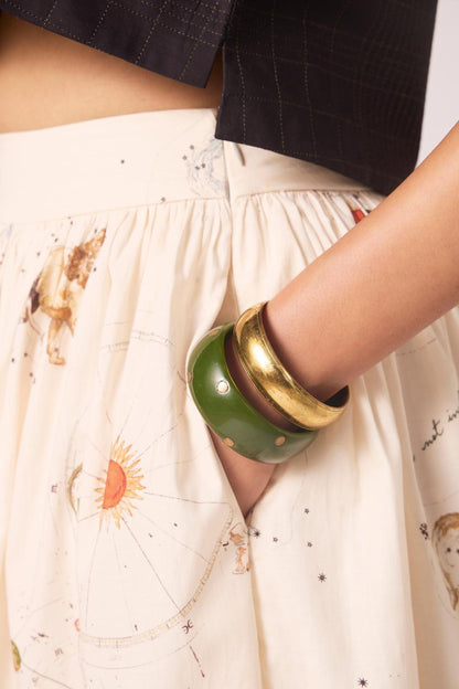 Maud Zodiac Print Cotton Skirt