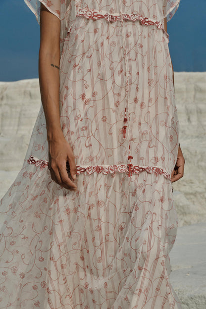 Ei Mon Organza Tier Dress