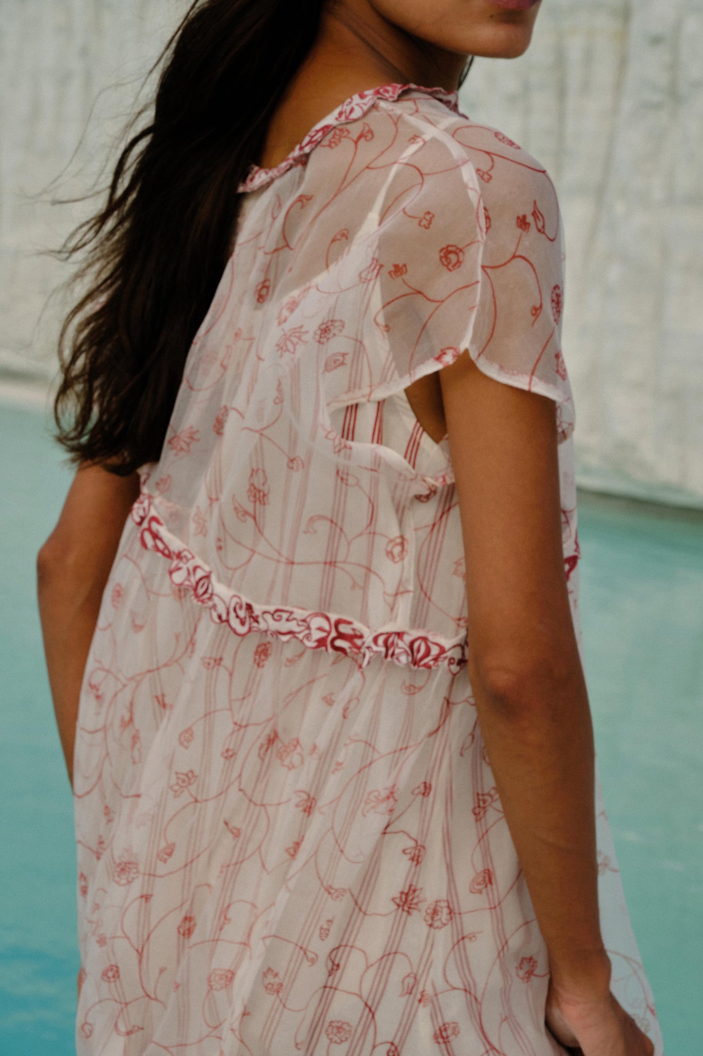 Ei Mon Organza Tier Dress