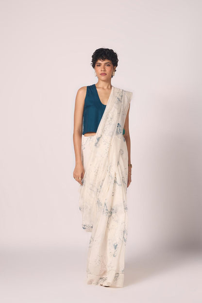 Saiph Zodiac Print Handwoven Saree