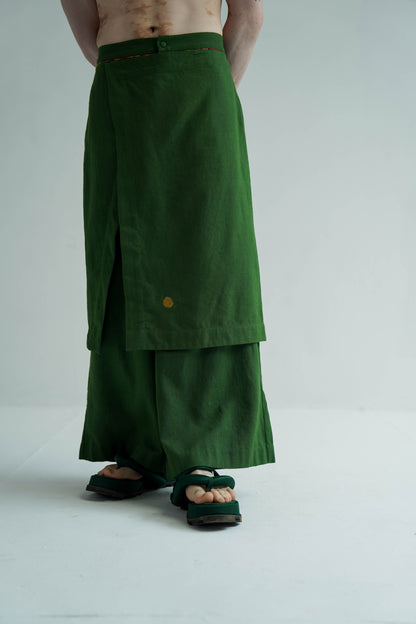 Green Drape Trouser