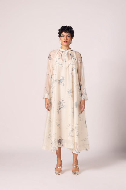 Cheryl Zodiac Print Handwoven Dress