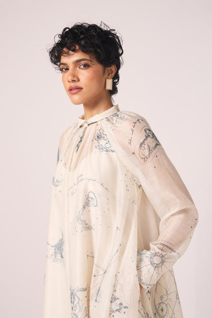 Cheryl Zodiac Print Handwoven Dress