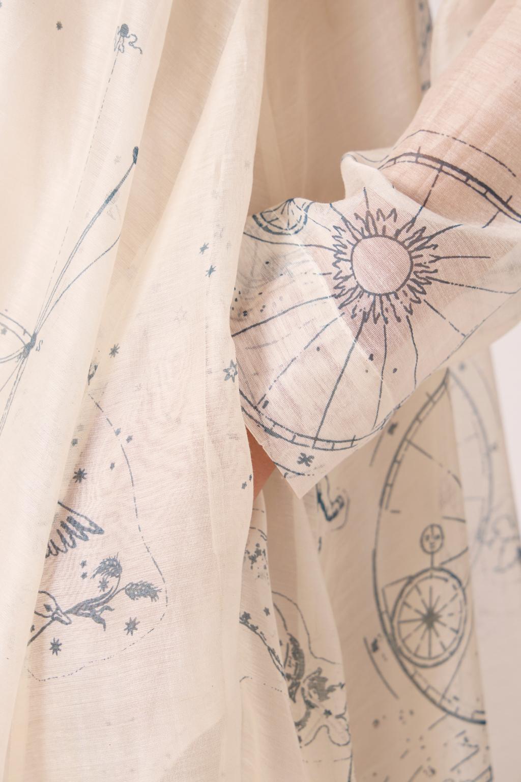 Cheryl Zodiac Print Handwoven Dress