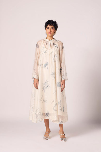 Cheryl Zodiac Print Handwoven Dress