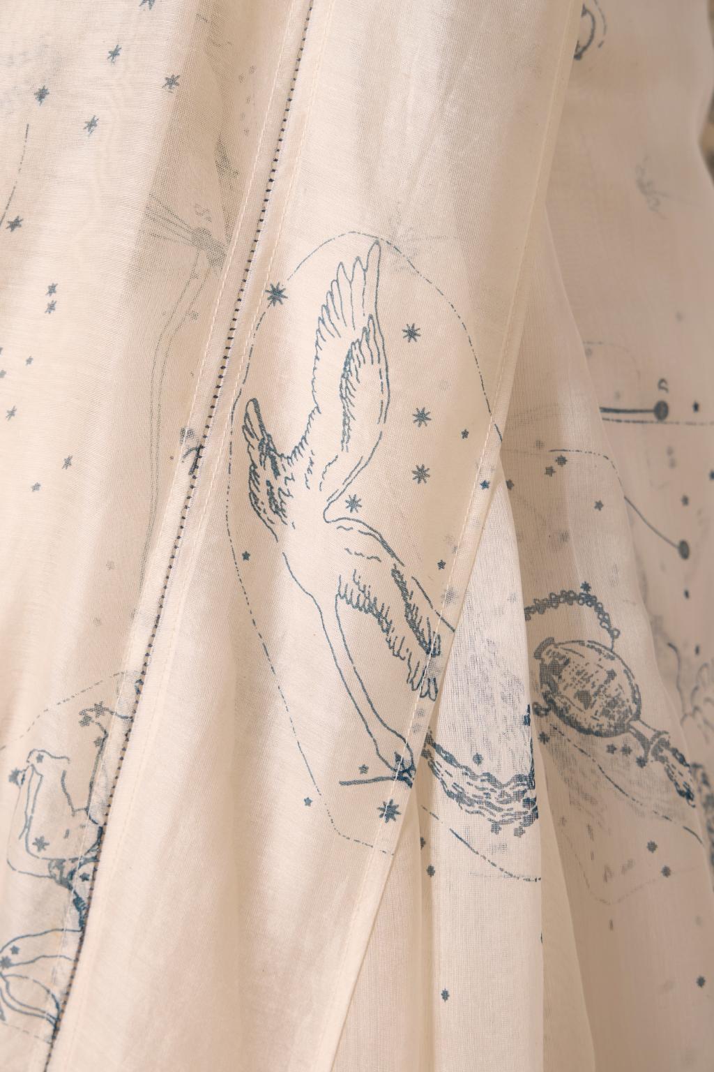 Saiph Zodiac Print Handwoven Saree