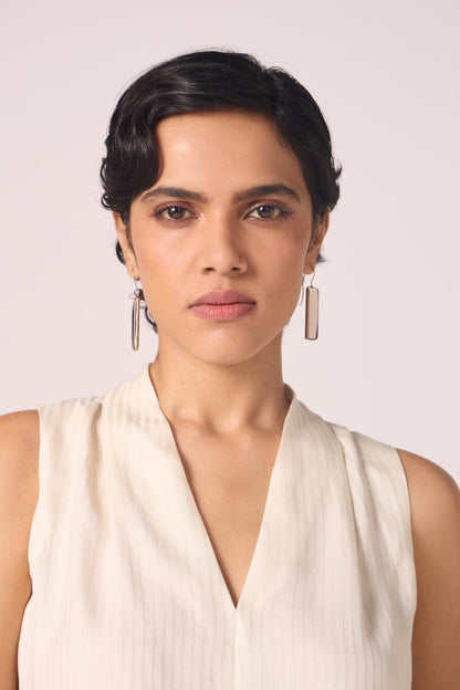 Lumas Off White Silk Top