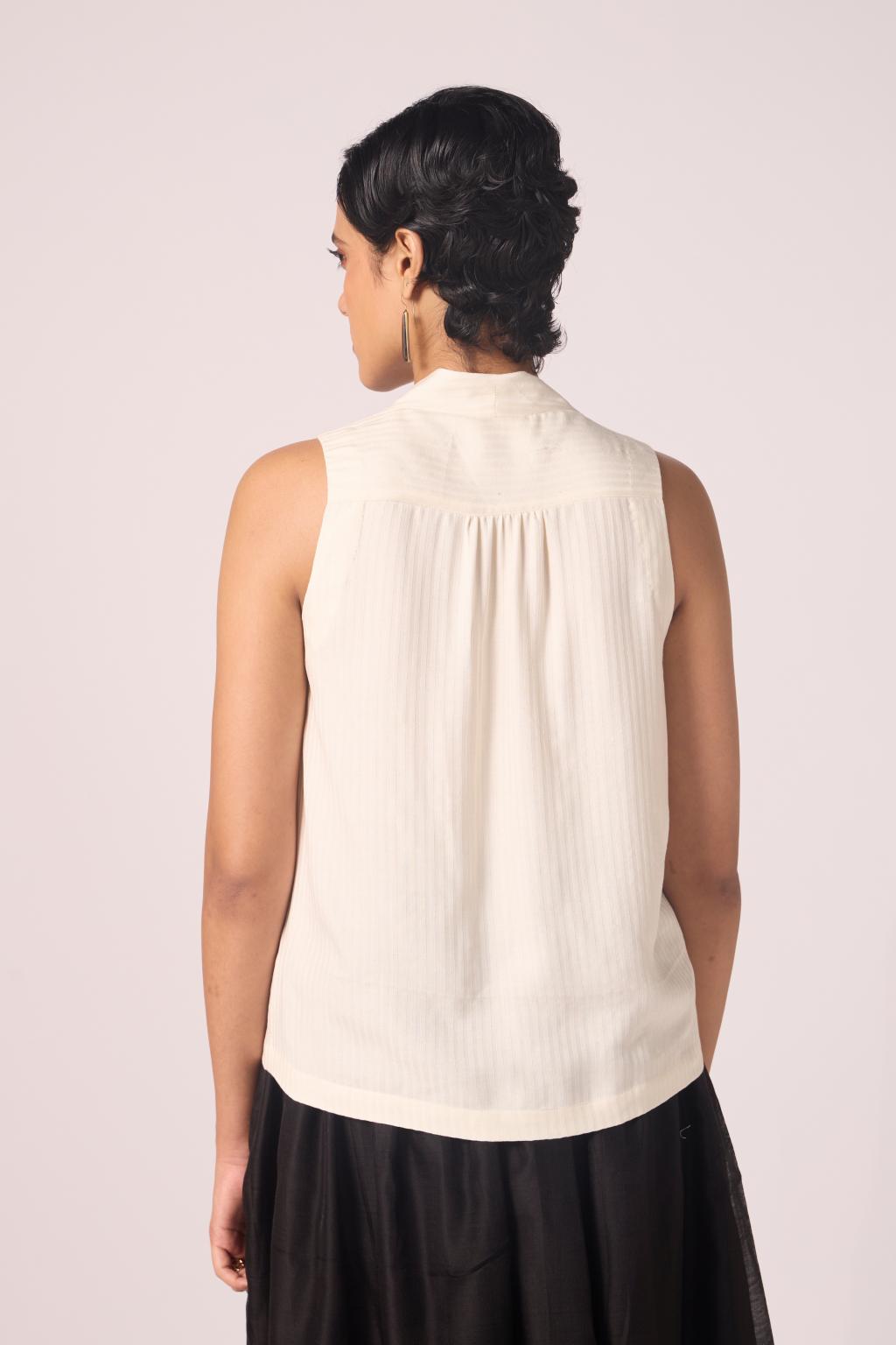 Lumas Off White Silk Top