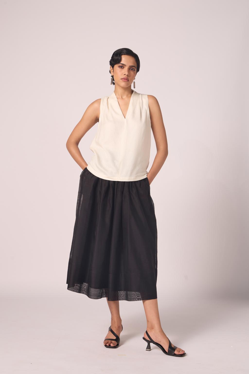 Lumas Off White Silk Top