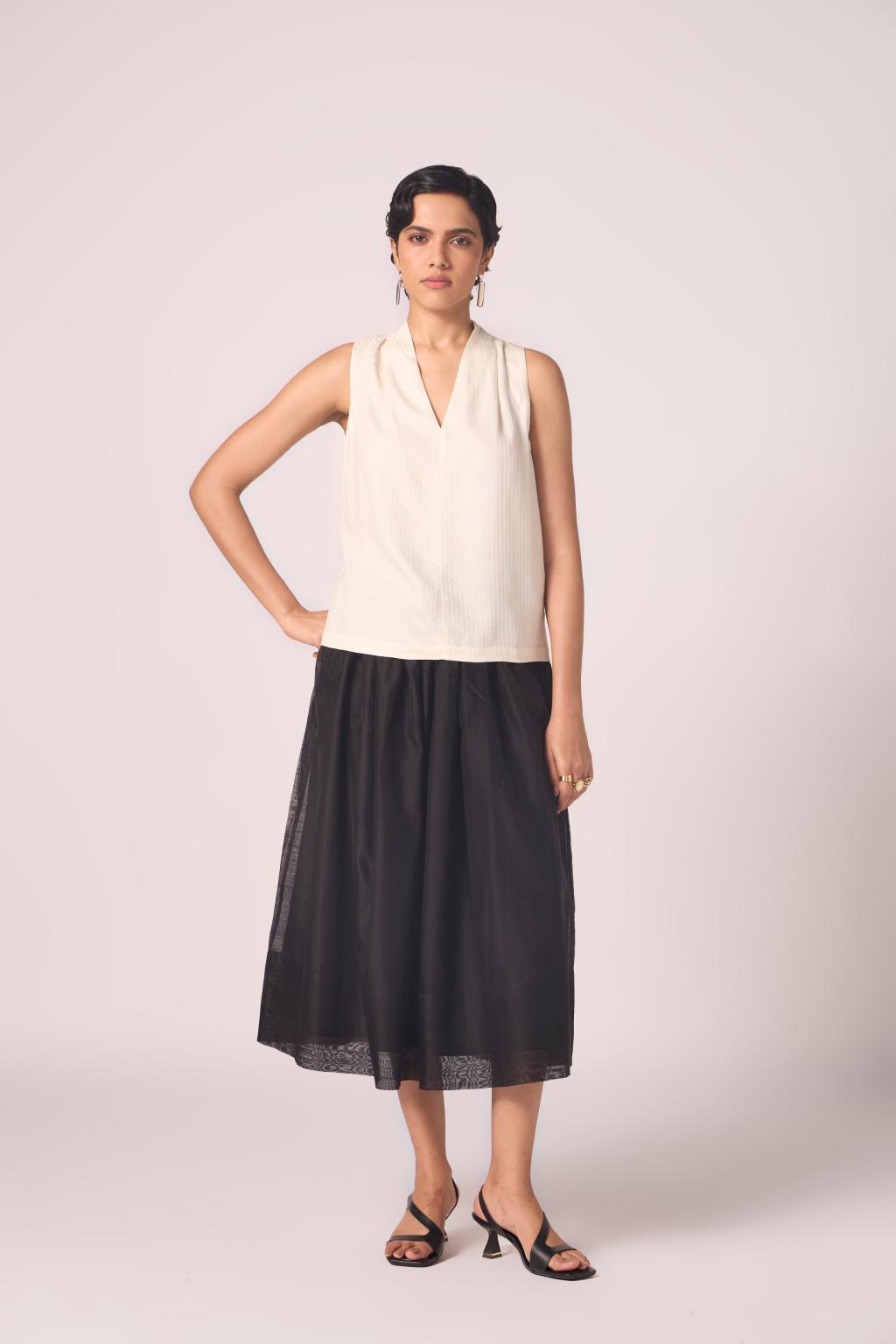 Lumas Off White Silk Top