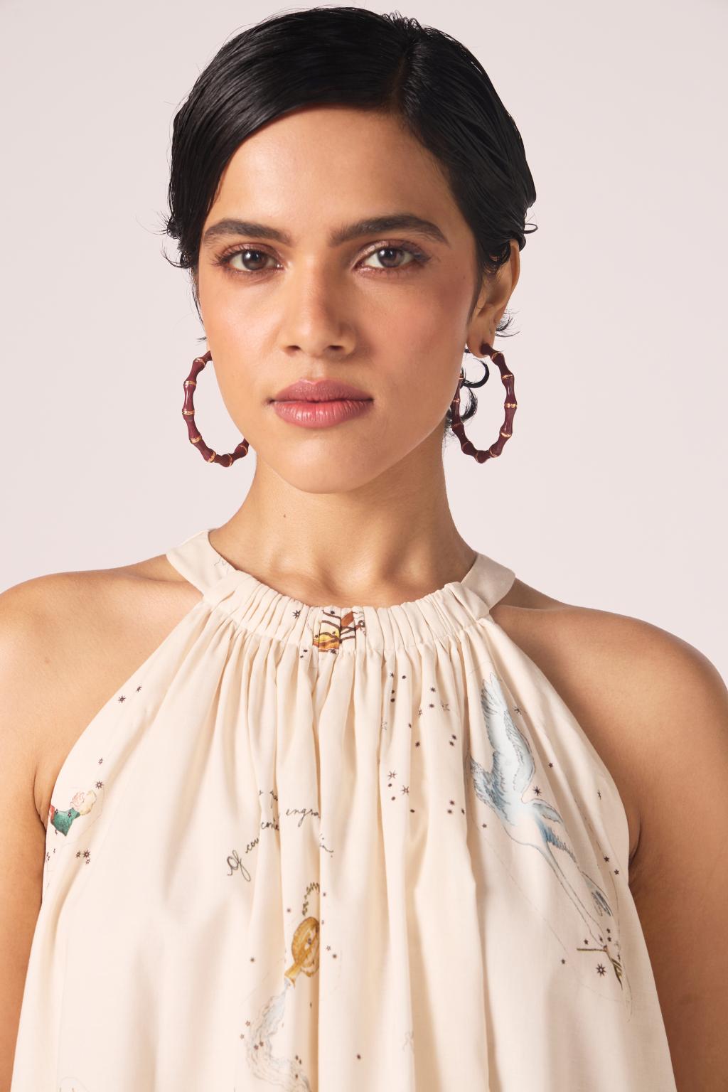 Chica Zodiac Print Cotton Dress