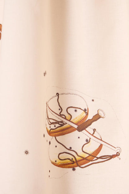 Chica Zodiac Print Cotton Dress