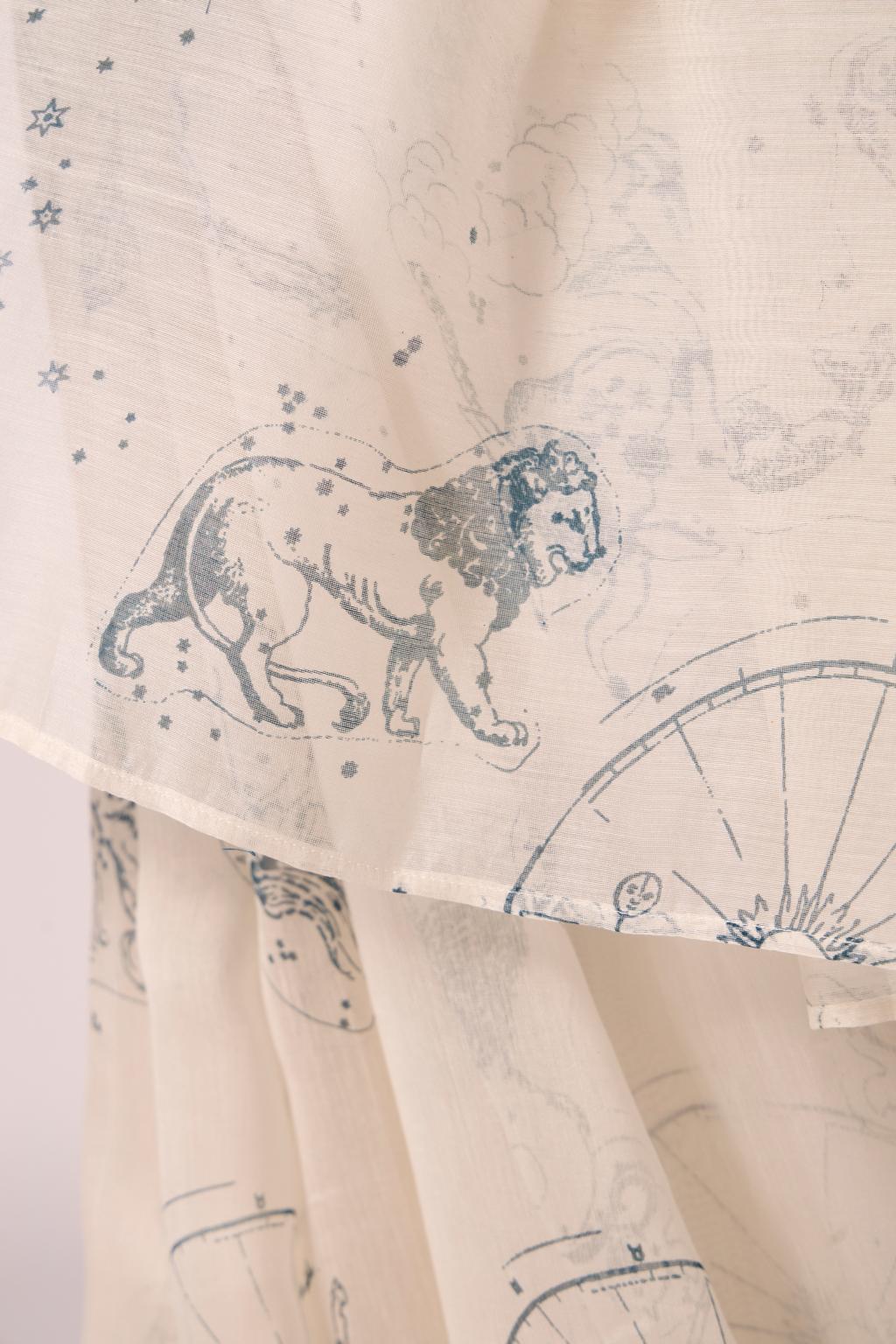 Saiph Zodiac Print Handwoven Saree