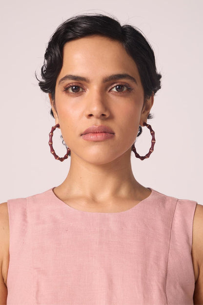 Pyxis Rose Linen Midi Dress