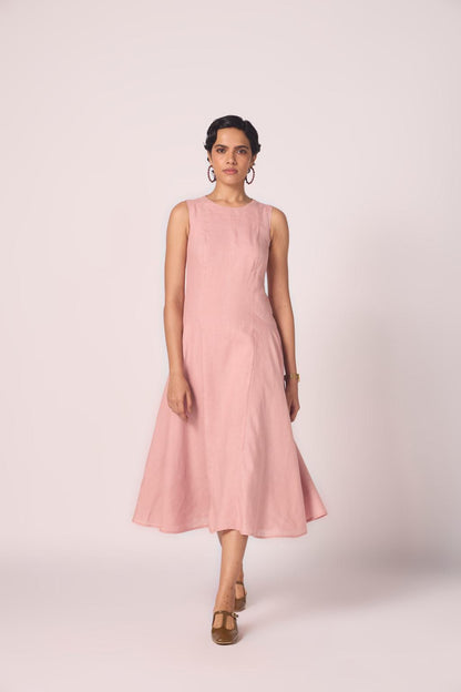 Pyxis Rose Linen Midi Dress
