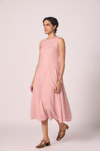 Pyxis Rose Linen Midi Dress