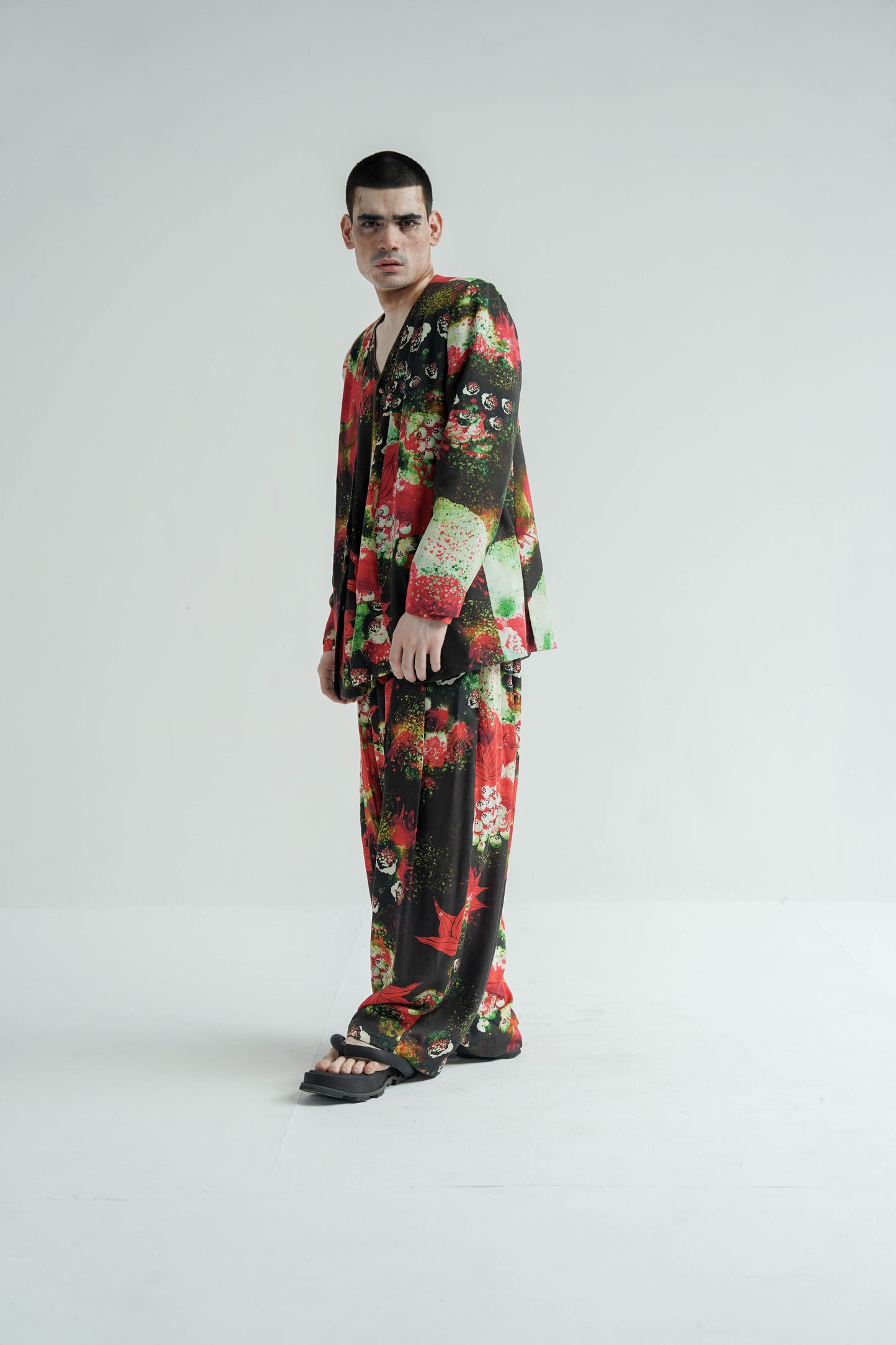 Red Florid Jacket/Overlay