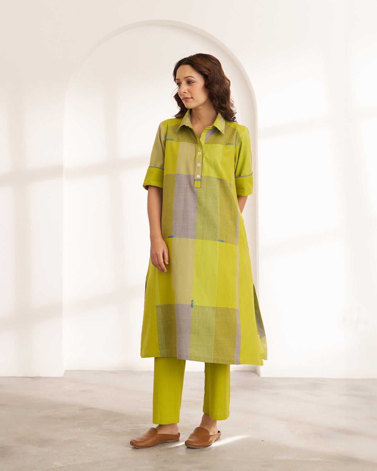 The Kochi Collared Tunic & Pants Set