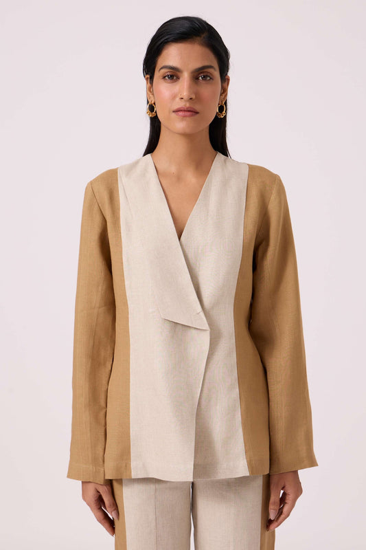 Dimtri Linen Panelled Jacket