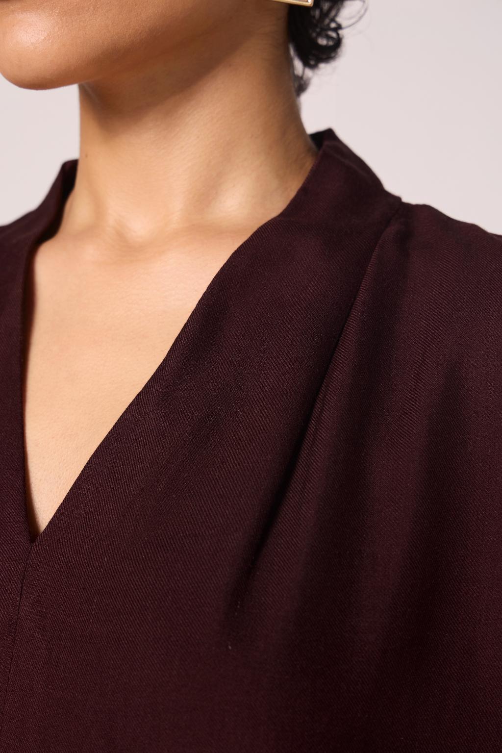 Orion Wine Silk Top