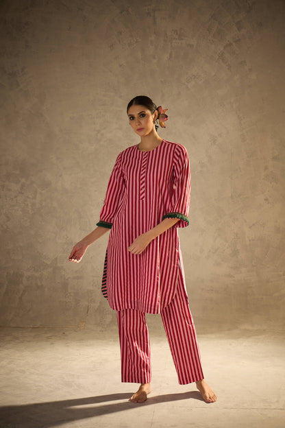 Red N Pink Stripe Set