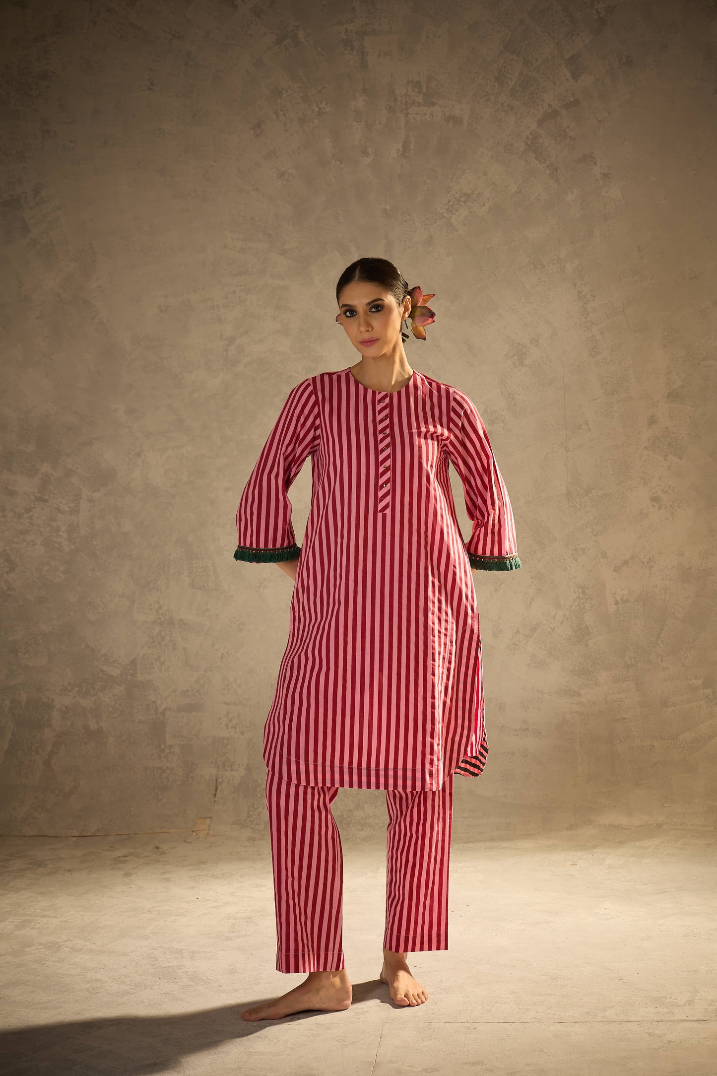 Red N Pink Stripe Set