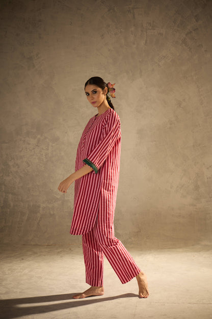 Red N Pink Stripe Set