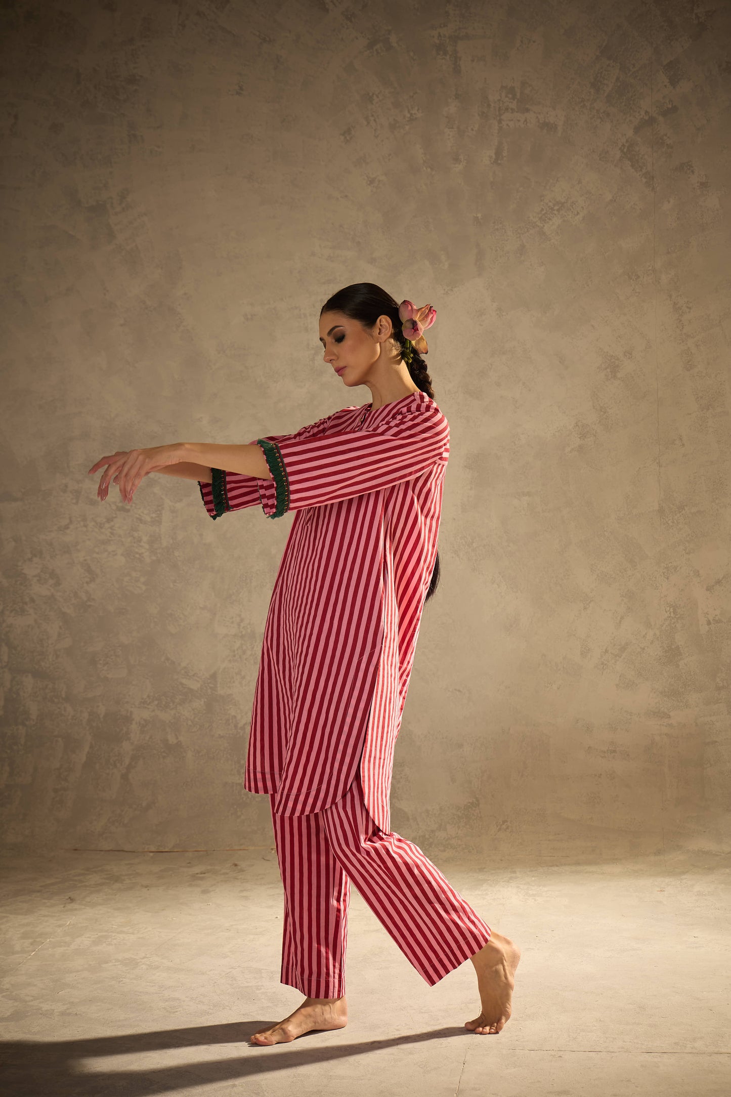 Red N Pink Stripe Set