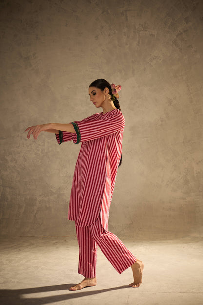 Red N Pink Stripe Set