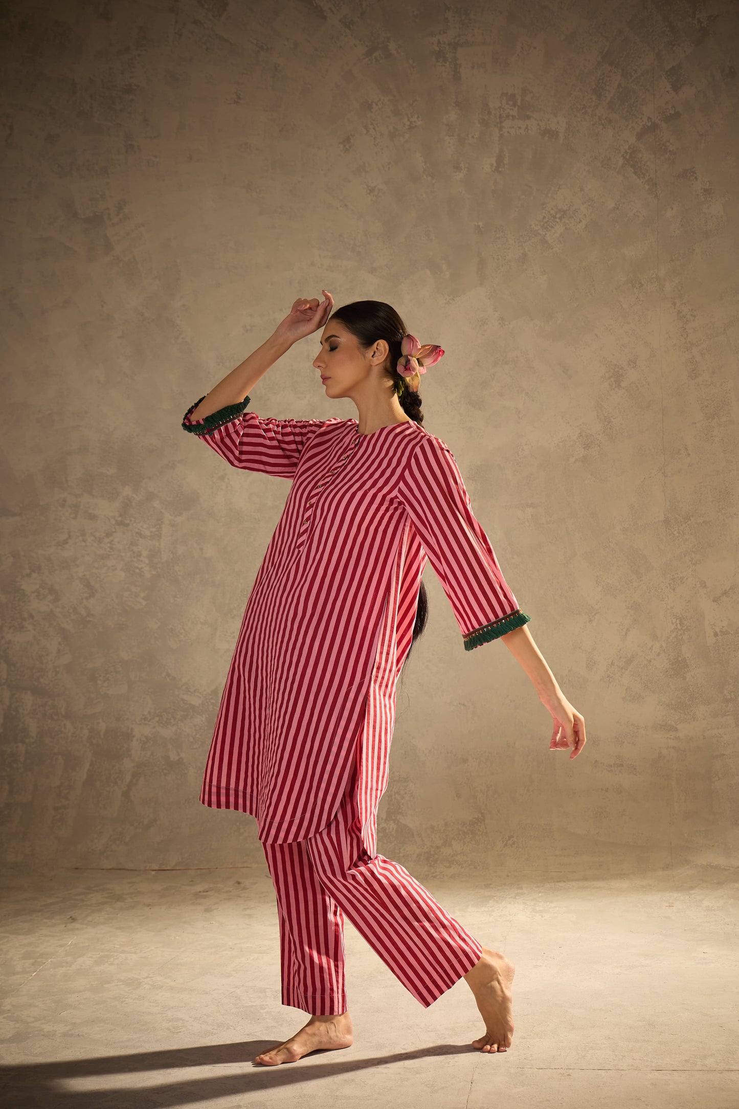 Red N Pink Stripe Set