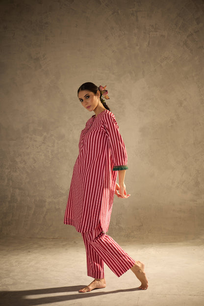 Red N Pink Stripe Set