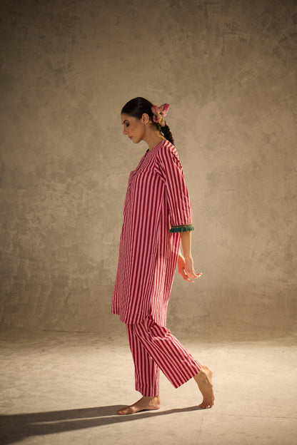 Red N Pink Stripe Set