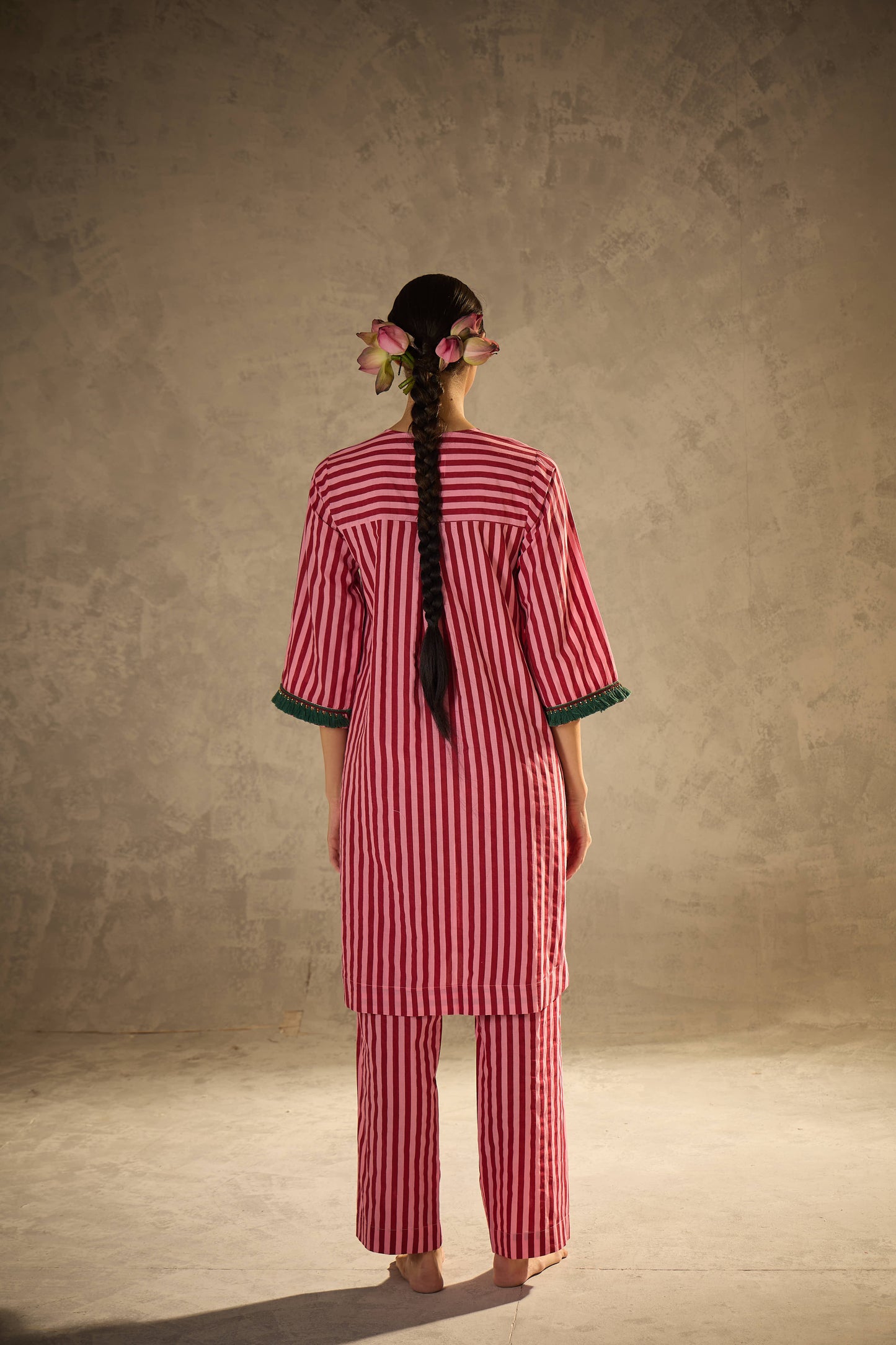 Red N Pink Stripe Set