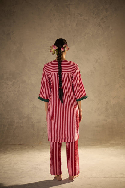 Red N Pink Stripe Set