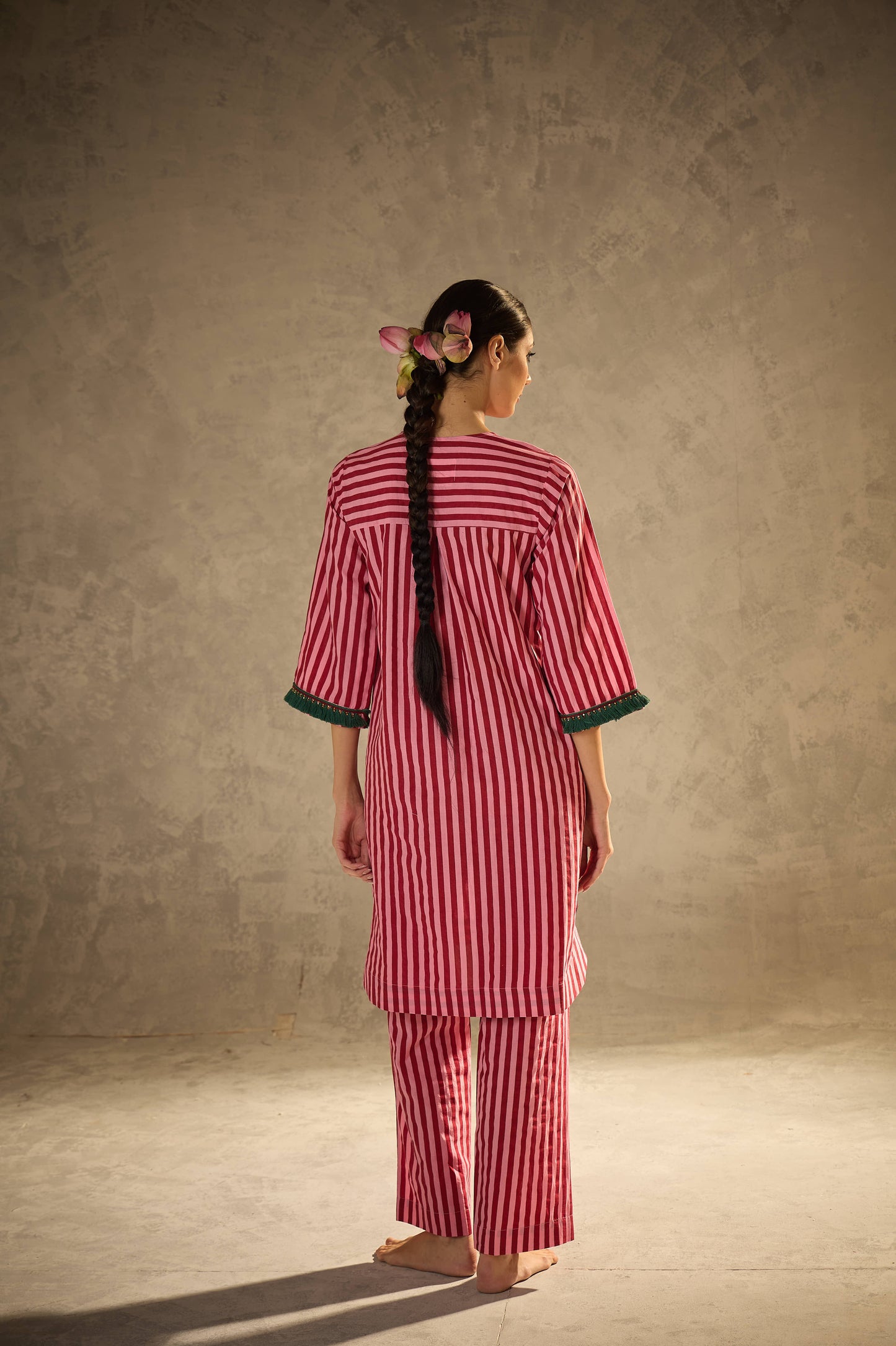 Red N Pink Stripe Set