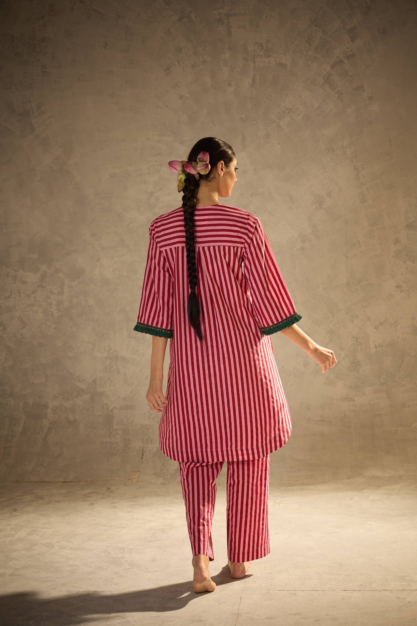 Red N Pink Stripe Set