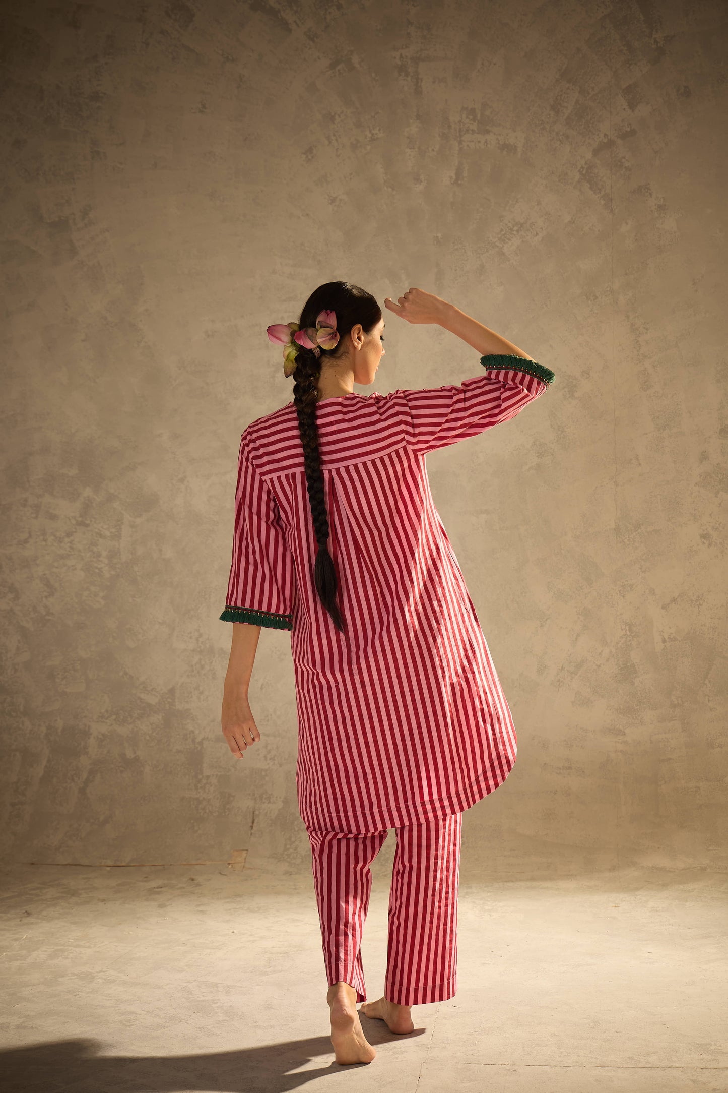 Red N Pink Stripe Set