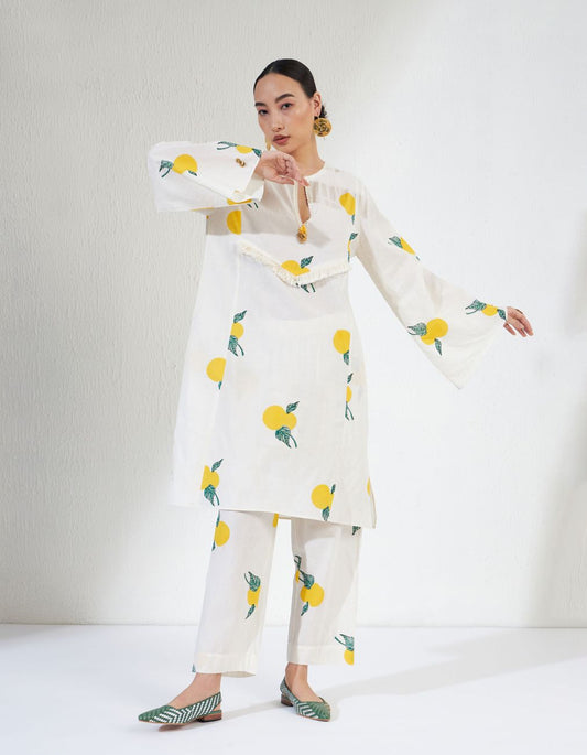 Off White And Yellow Veera Set 1