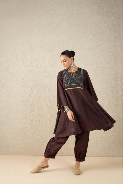 Afghani Silk Set (Coffee Brown)