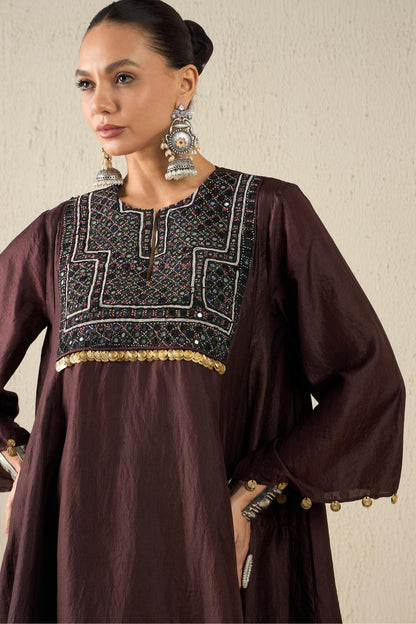 Afghani Silk Set (Coffee Brown)