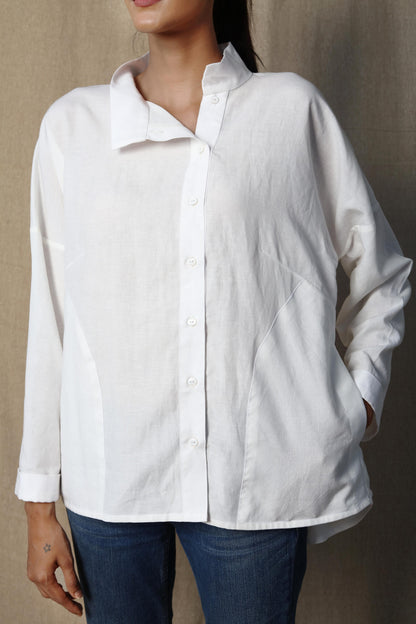 Asymmetrical White Shirt