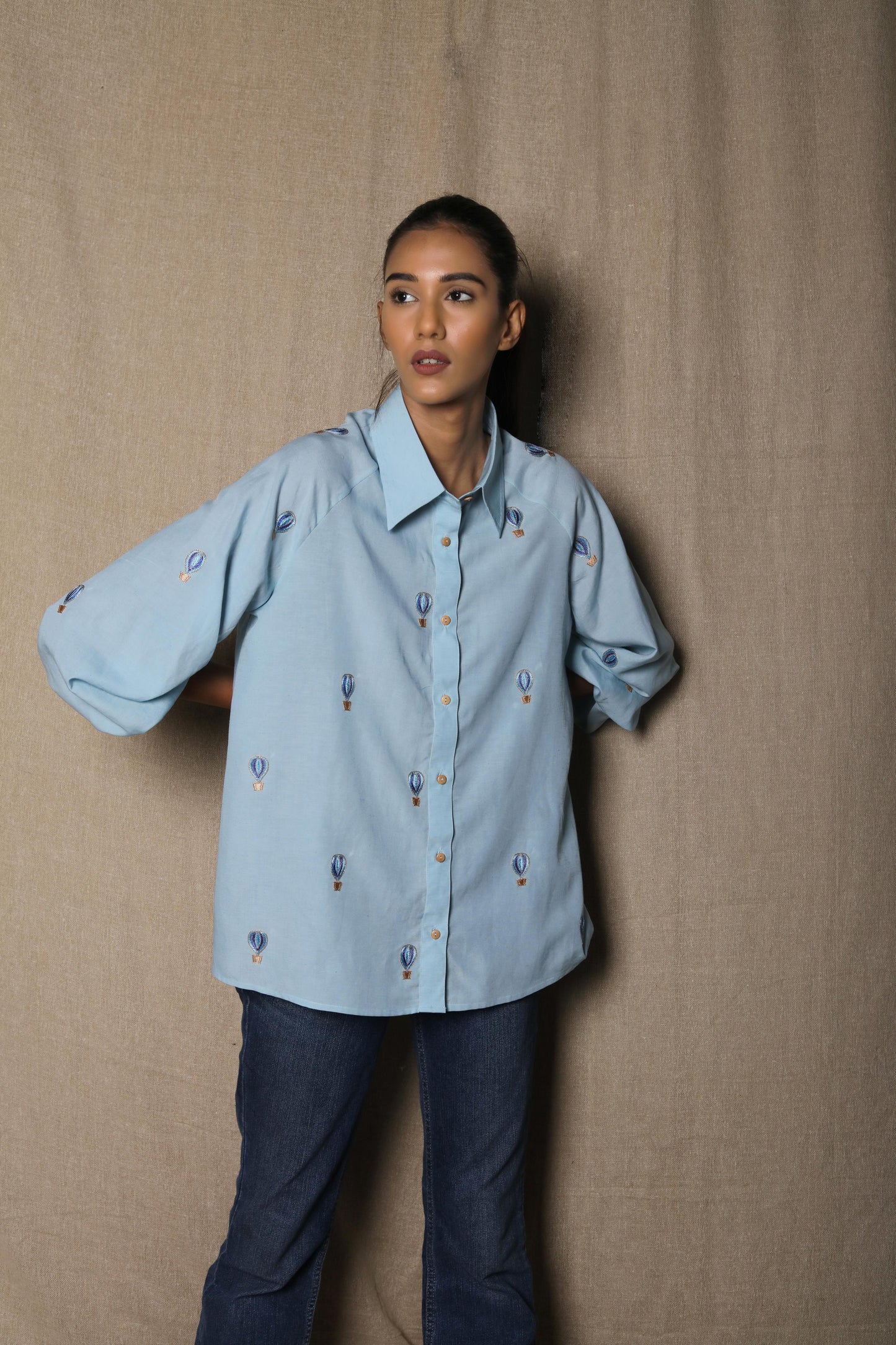 Blue Hot Air Balloon Shirt