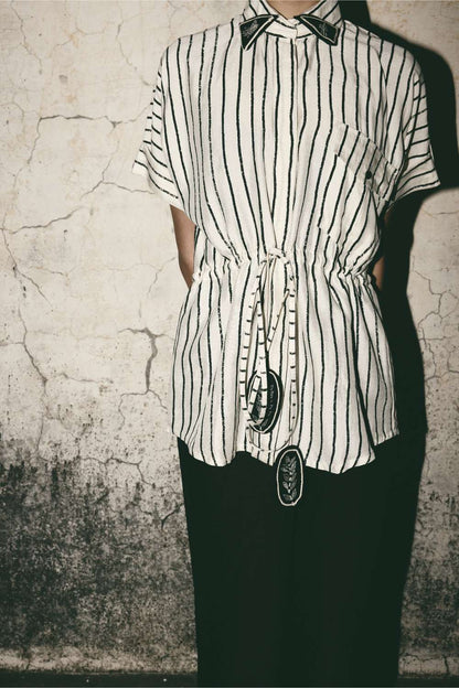 AN Stripe Tie Up Shirt