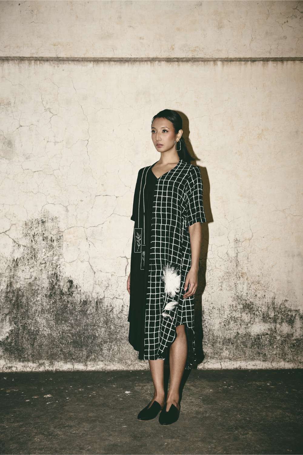 AN Grid Bloom Kaftan
