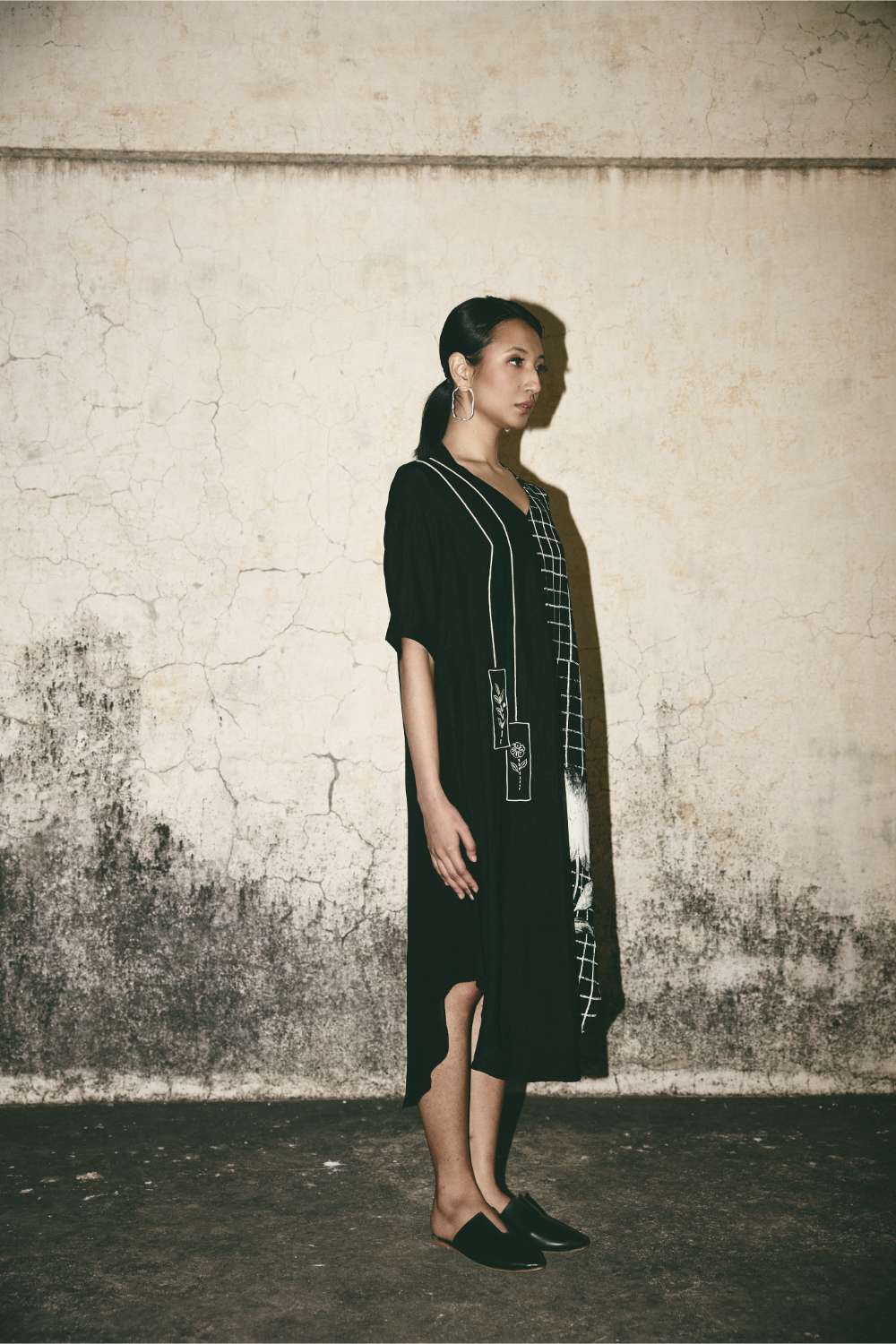 AN Grid Bloom Kaftan