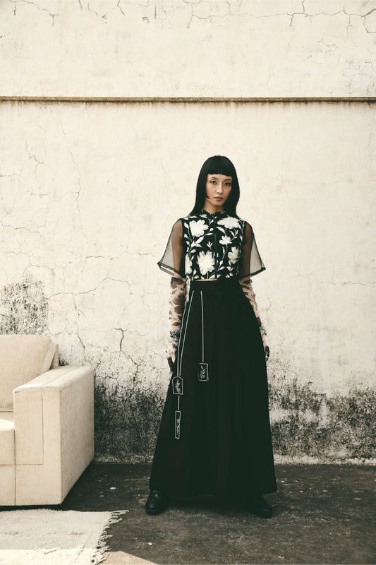AN Bloom Crop Top with Bookmark Skirt
