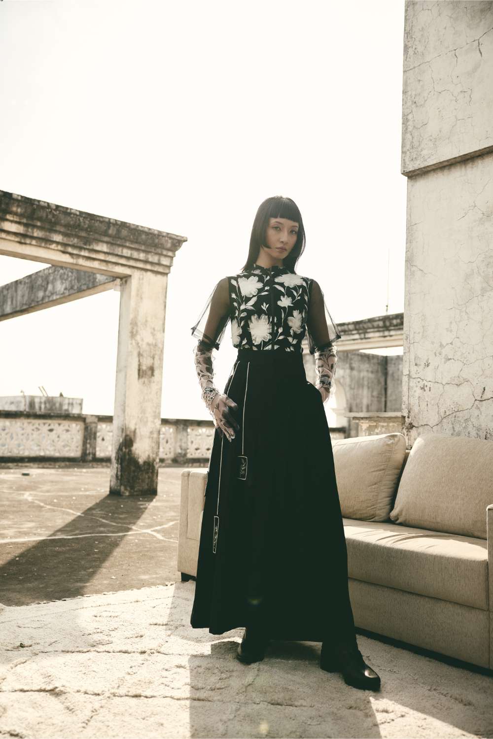 AN Bloom Crop Top with Bookmark Skirt